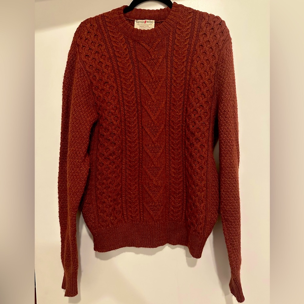 Red 100% Wool Sweater